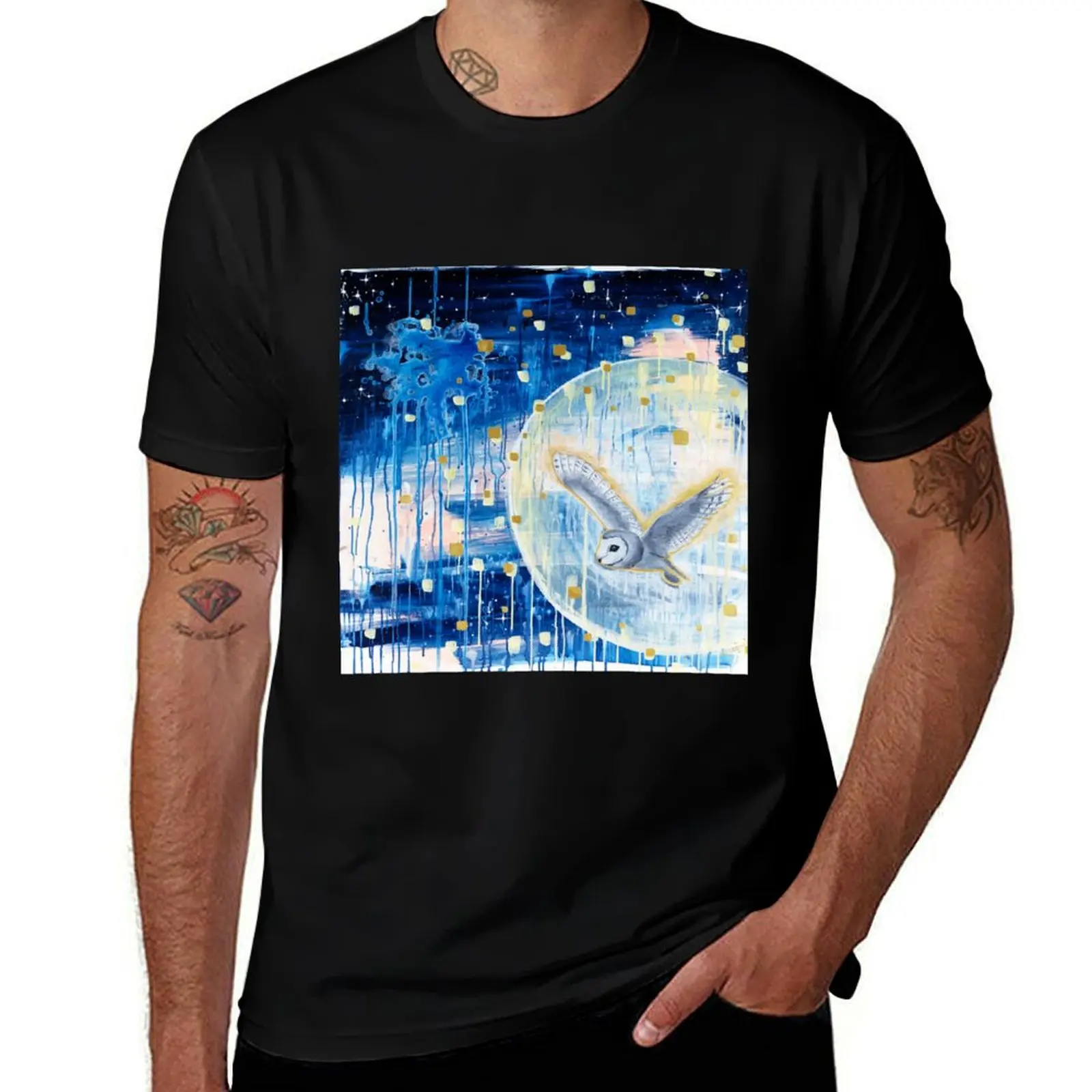 

The First Full Moon Owl T-Shirt t shirt personalised printed t shirts for man T-Shirt