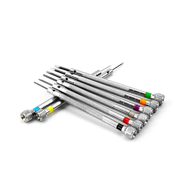 Watch repair tool screwdriver set 13 pieces+spare head, cross shaped, multi specification with demagnetizer/watch cloth