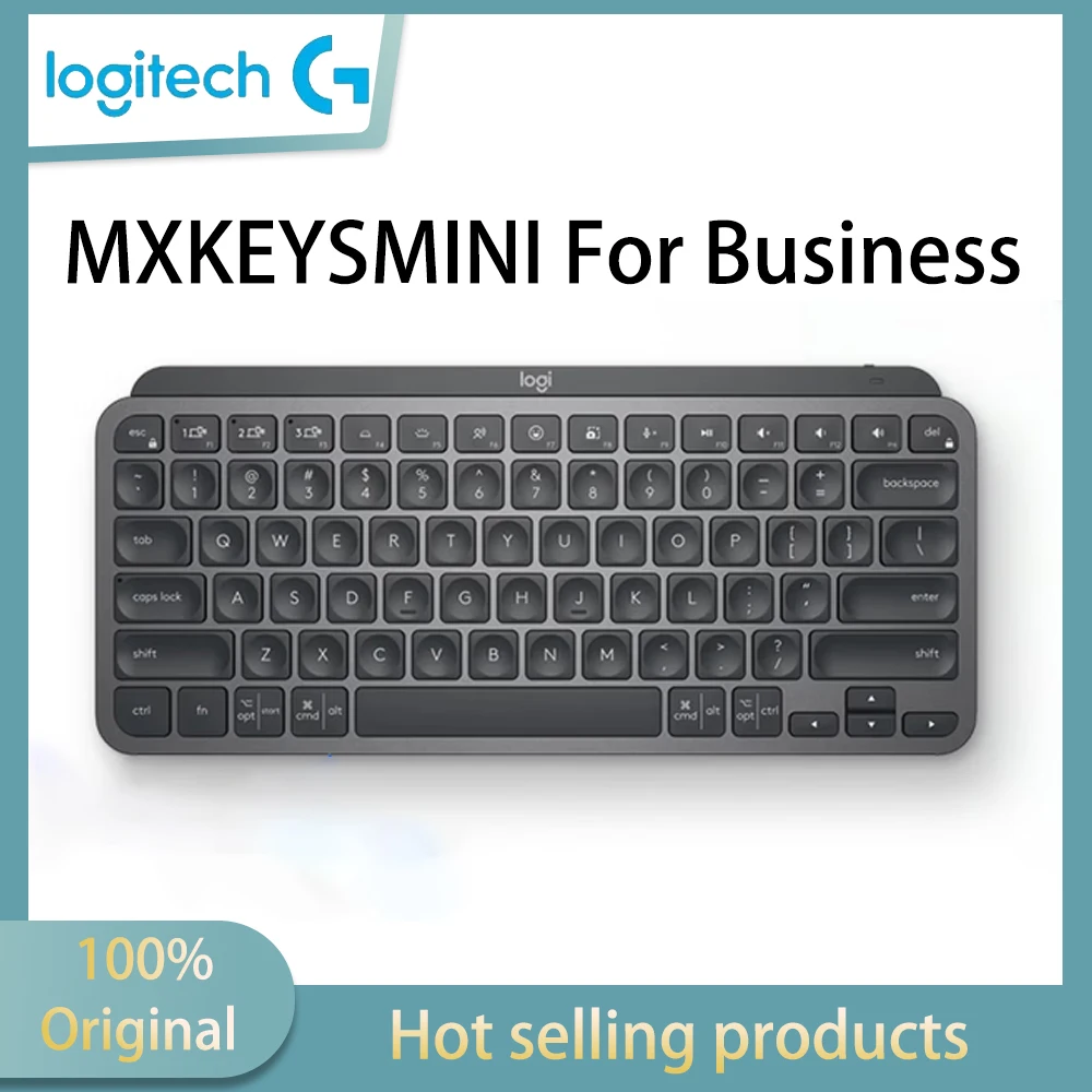 

Беспроводная Bluetooth-клавиатура Logitech MX Keys Mini для бизнеса, высококачественная офисная клавиатура с интеллектуальной подсветкой и приемником, плавная работа.