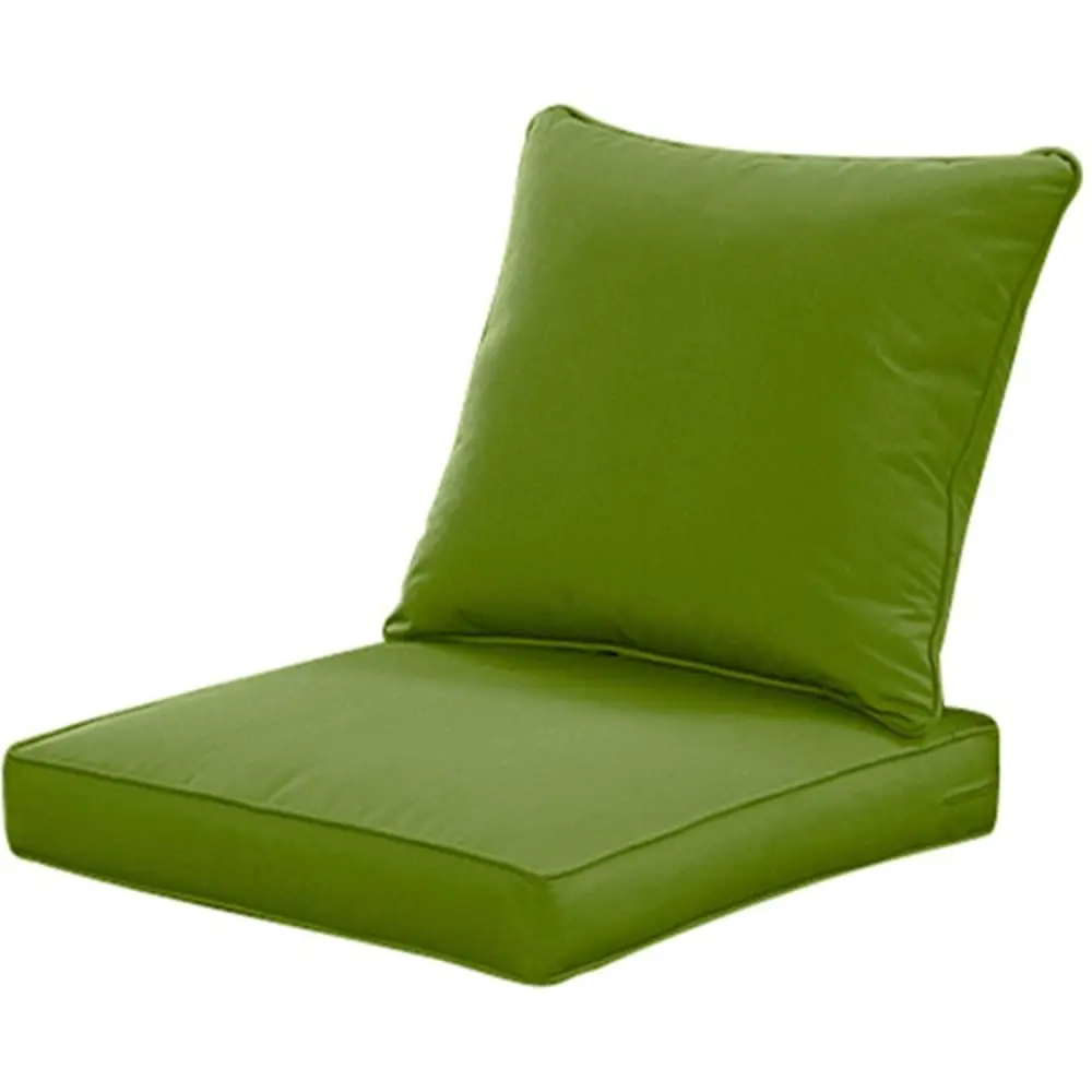

Outdoor/Indoor Deep Seat Cushions For Patio Furniture, All Weatherlawn Chair Cushion 24 X 24 H 1 Set(Green)