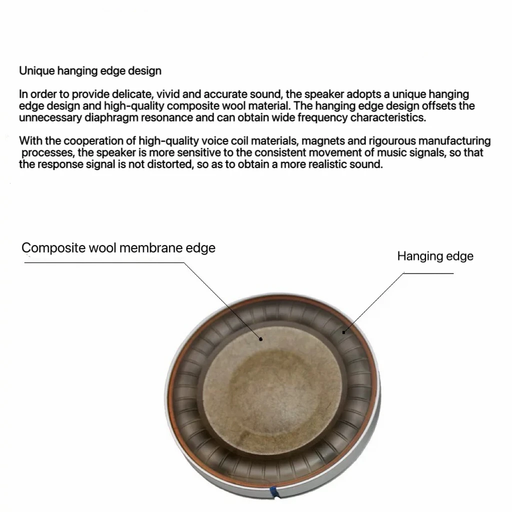 High-quality 70MM unit silver double magnetic nano fibre membrane large drive headphone speaker