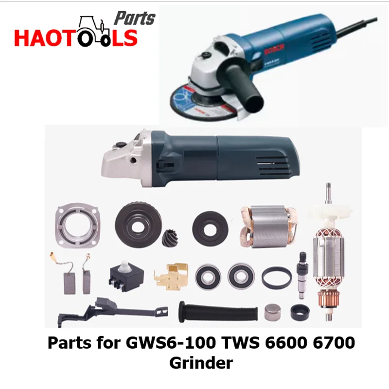 Part for GWS6-100 TWS6000/6600 6700 Grinder Parts / Accessories Rotor Stator Casing Gear Aluminum Head