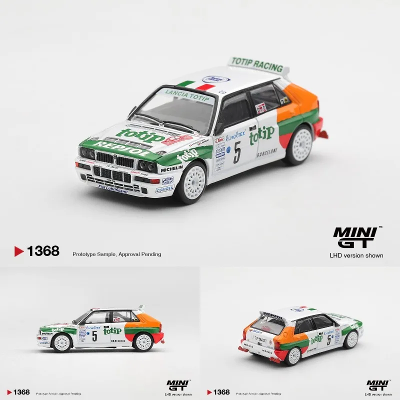 MINIGT 1:64 Blue Flag Delta HF Integral EVO 5 Die Casting Alloy Car Model # 1368 Adult Collection Ornament