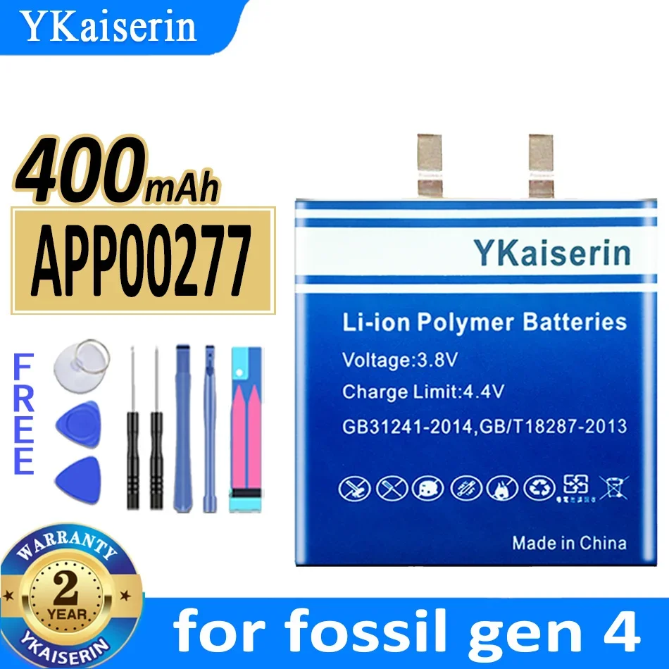 400mAh YKaiserin Battery APP00277 (402428) for fossil gen 4 gen4 Bateria