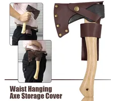 1set Axe Head Cover Leather Hatchet Head Sheath Holster Axe Protective Cover Axe Holster Case For Hiking Camping outdoor tools