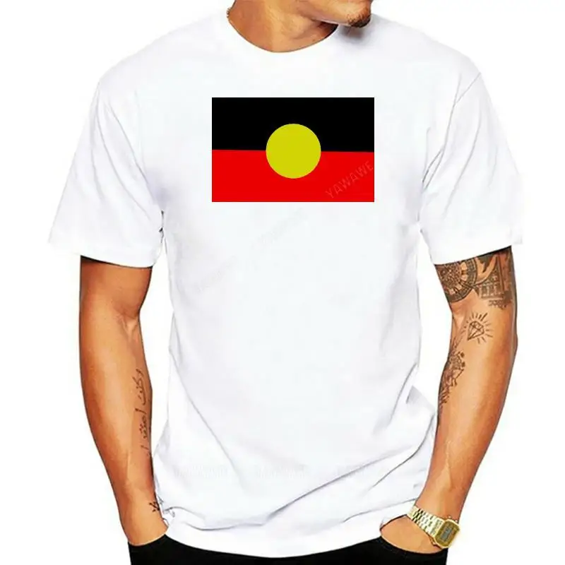 INDIGENOUS AUSTRALIAN ABORIGINAL AUSTRALIA FLAG T SHIRT TEE MENS WOMENS KIDS fashion Short Sleeve O-Neck Tops Tee Cotton Shirts