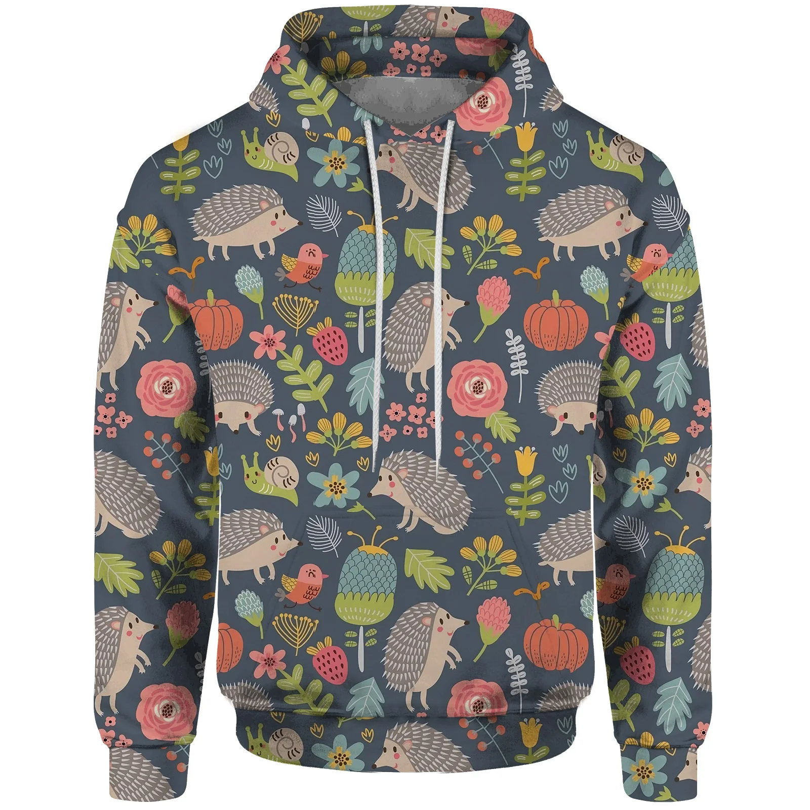 2024 New Fall/Winter Comfortable Sweatshirt Men's Sweatshirt 3D Printing Cartoon Animal Pattern Fashion Athleisure Hoodie