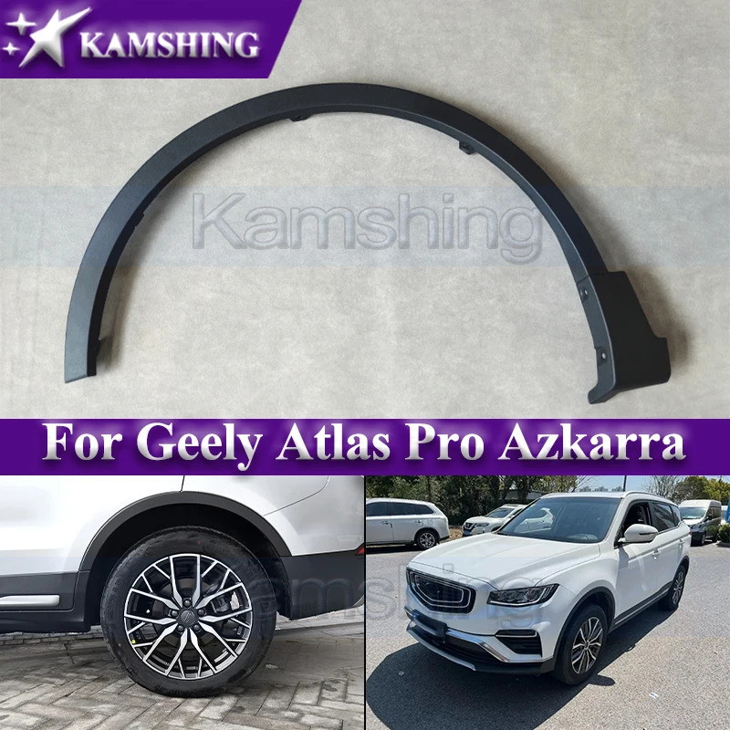 Kamshing 1pcs Front or Rear Bumper Wheel Eyebrow For Geely Atlas Pro Azkarra Fender Wheel Eyebrow Trim Anti-collision Strip