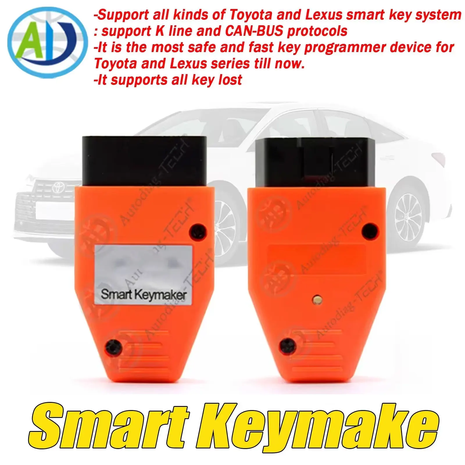 

Smart Keymaker For Toyota Lexus 4C/4D Chip Car Anti-theft OBDII Key Matching Programmer Device Smart Key System For K-LINE CAN