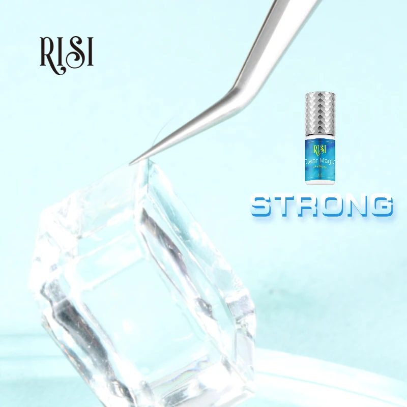 Free RISI Professional 1-2 Seconds Fast Dry Transparent Glue Lashes Lash Extension Glue Lash Supplies Strong Clear Lash Glue