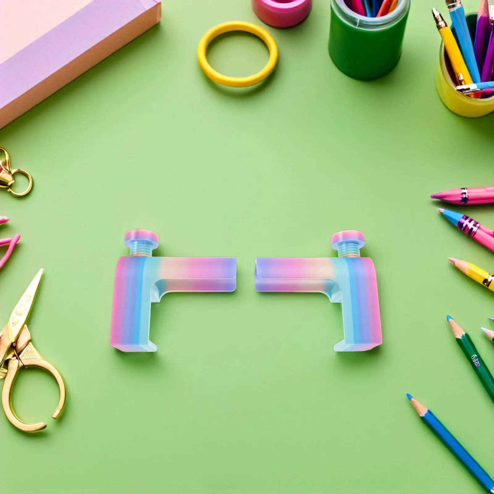 1Set Diamond Art Canvas Roller Holder Set Sturdy Plastic Table Clamp for Flat Crease- Support Portable DIY Painting