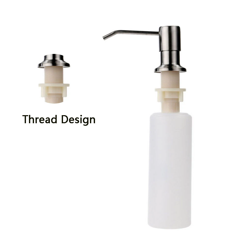 Dispenser Soap Bathroom Accessories 300cc Soap Shampoo Dispenser Kitchen Dishwashing Liquid Soap Pump Dispenser Stainless Steel