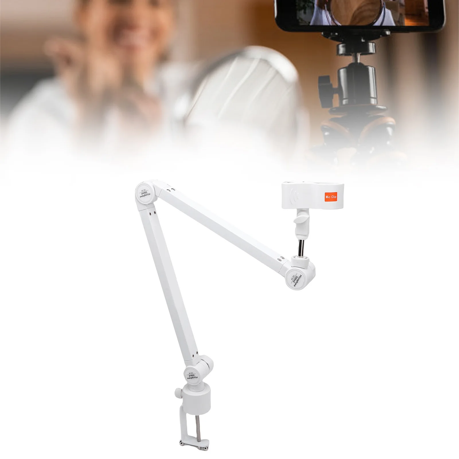 

Desk Mic Arm Desk Mount Microphone Arm 360 Degree Rotation Adjustable Mic Arm Stand for 32-60mm Diameter Microphones Mic Arm