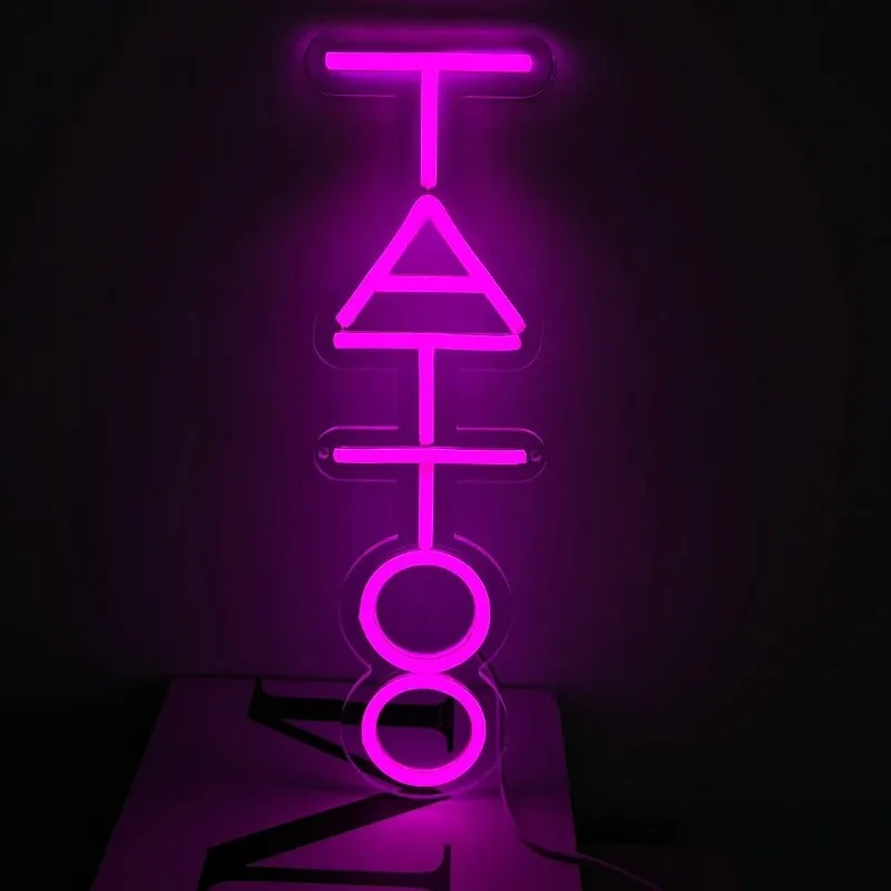 Tattoo Neon Sign LED Neon Signs for Tattoo Shop Office Beauty Salon Wall Decor Business Decor Neon Light Dimmable Led Lights