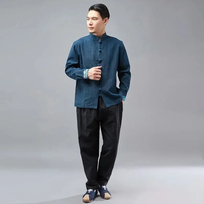 Hani 2025 roupas tradicionais chinesas para kung fu roupas cheongsam shanghai tang terno kungfu masculino vintage homem oriente ☆ ★ ww