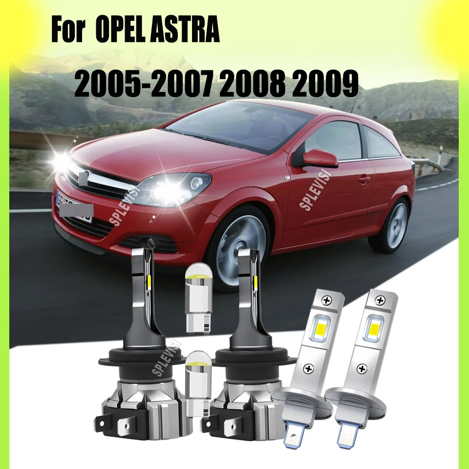 

H1 H7 Waterproof LED Car Headlight 6000K White Set for Reliable Performance For OPEL ASTRA 2005 2006 2007 2008 2009