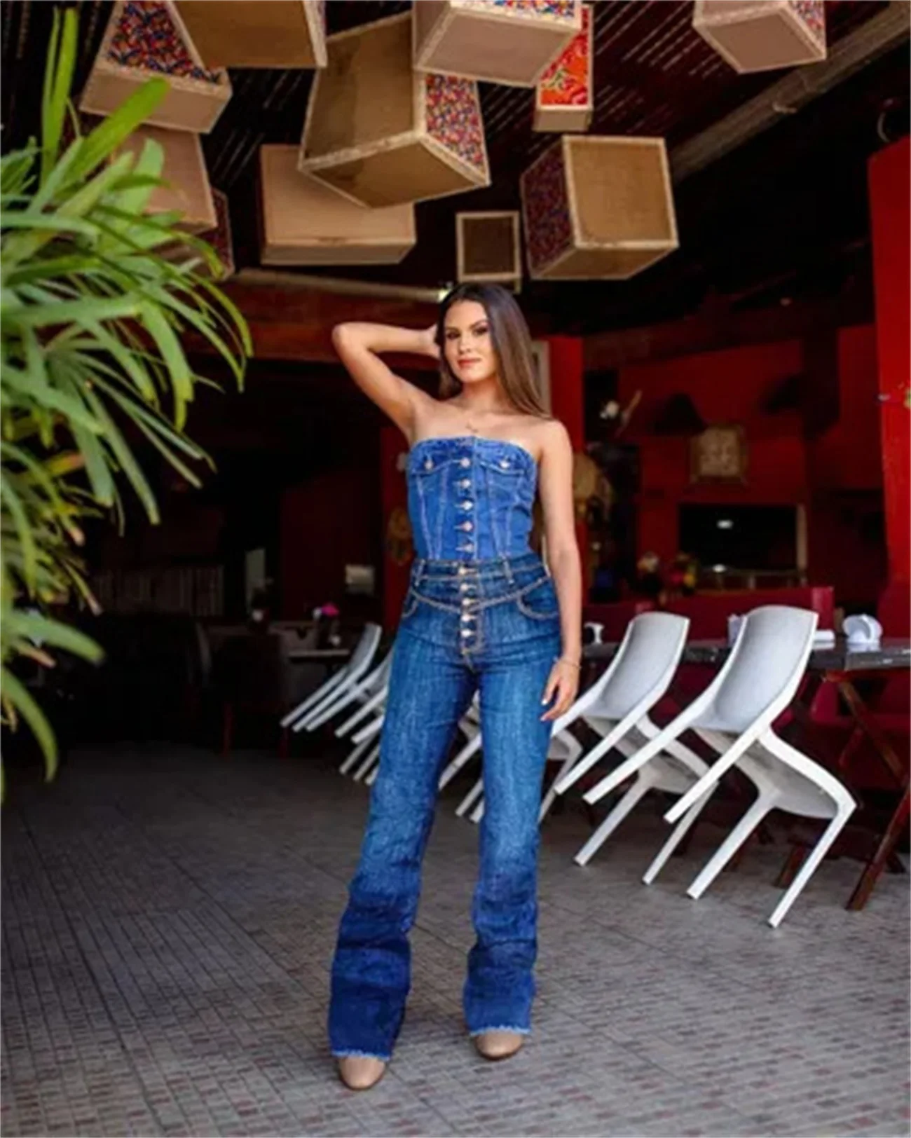 

Американская мода весна/лето новая женская одежда, европейские и американские брюки, приталенный крой, уличный стиль, персонализированные джинсы