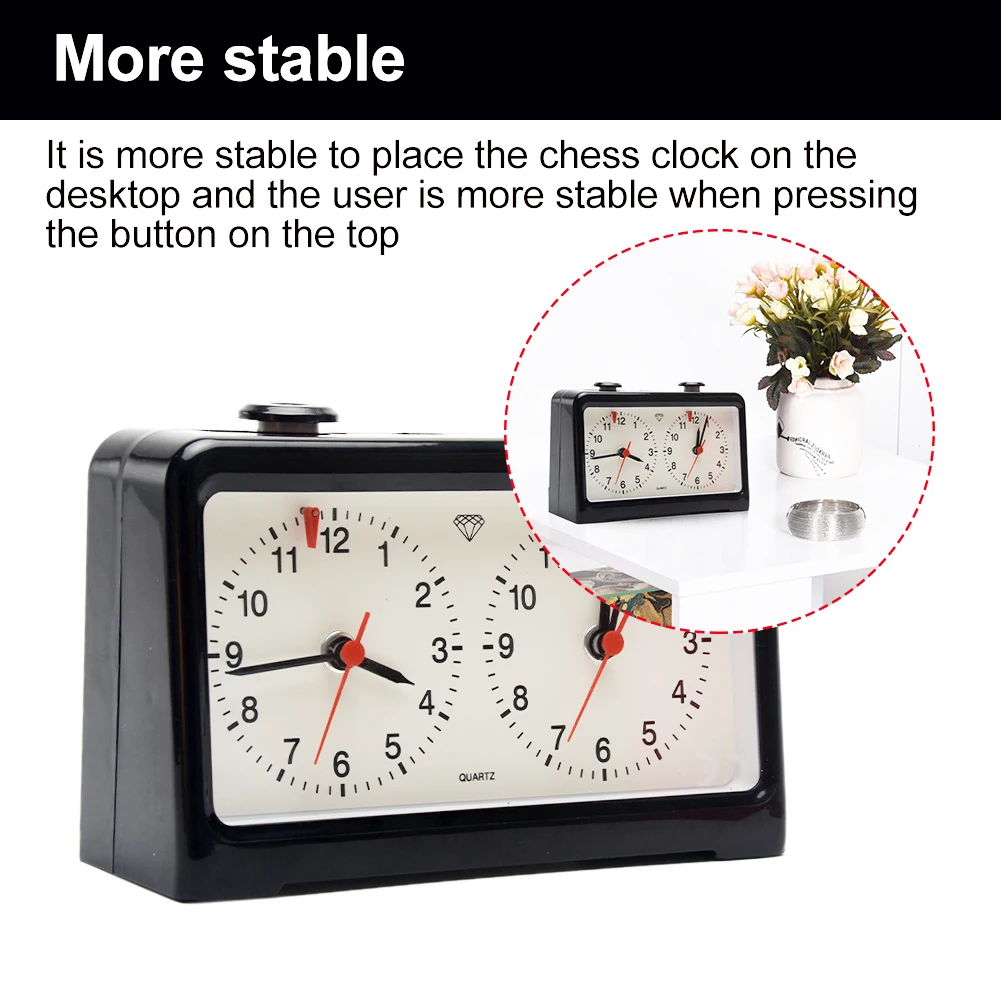 

Accurate Professional Portable Competition Button Design Count Down Quartz Movement Easy Operate Game Timer Chess Clock Compact