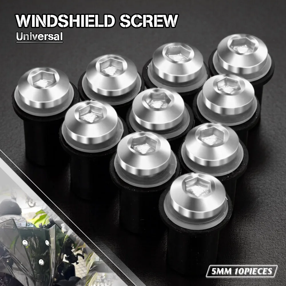 

10PCS Windshield Bolts For bmw R1250GS ADVENTURE R1200 R1250 G650 F650 F700 F800 F850 GS ADV Screw Nuts Windscreen Accessories