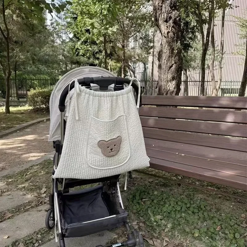 Large Capacity Baby Stroller Hanging Bag Diaper Nappy Storage Bag Bedside Baby Organizers Multifunctional Stroller Accessories