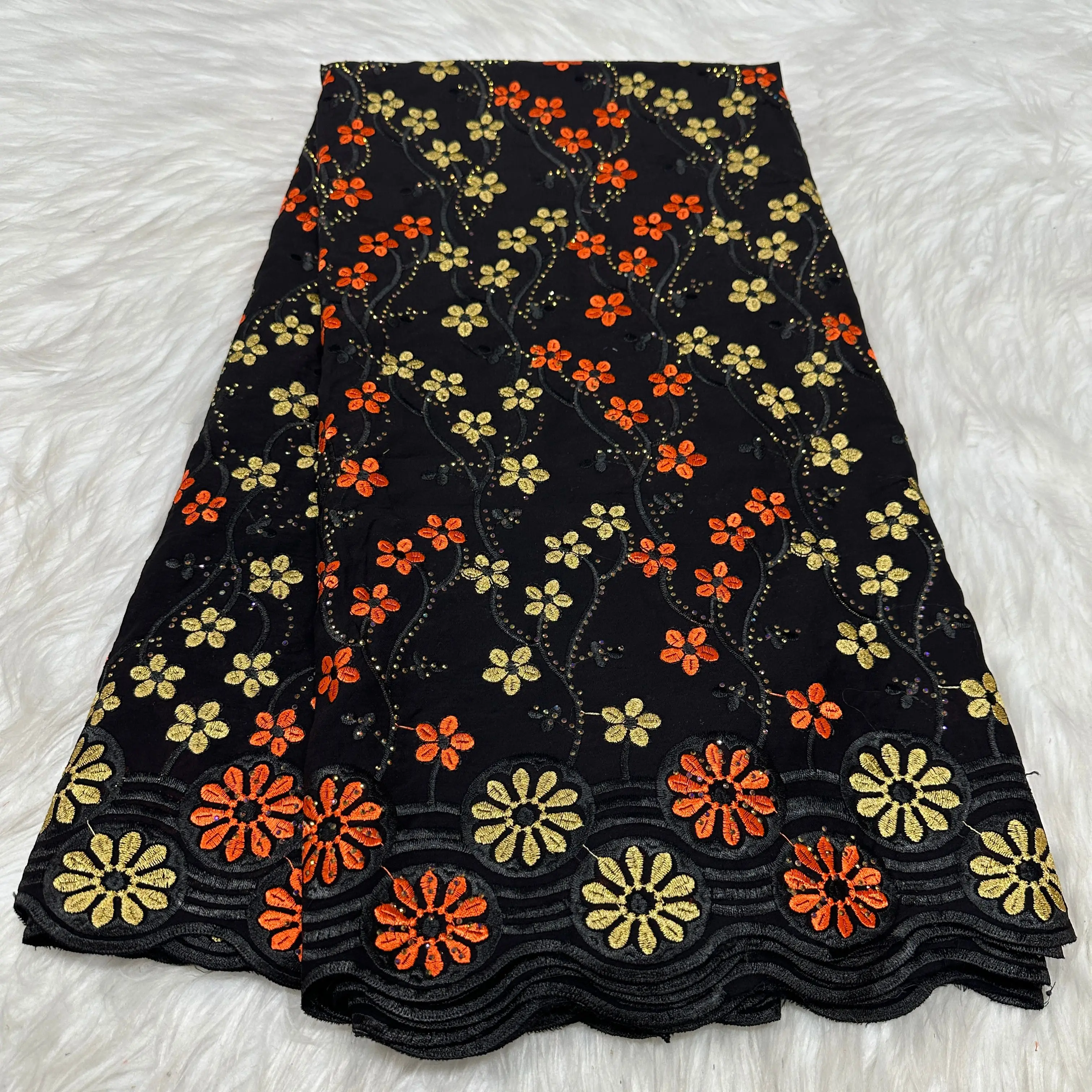 

2025 African Cotton Stone Lace Fabric High Quality Swiss Voile Lace In Switzerland Lace Fabric Nigerian For Bridal Wedding Dress