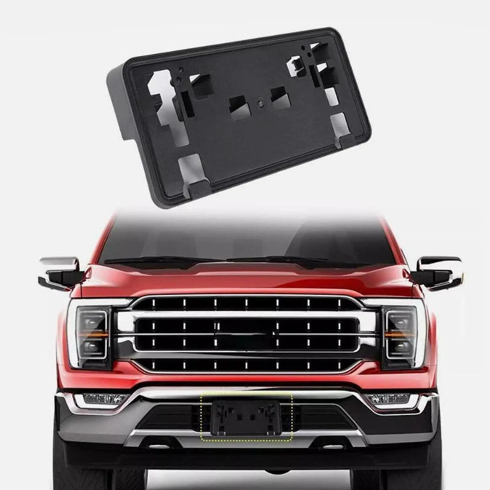ขายึดป้ายทะเบียนด้านหน้าสําหรับ Ford F-150 2021-2023