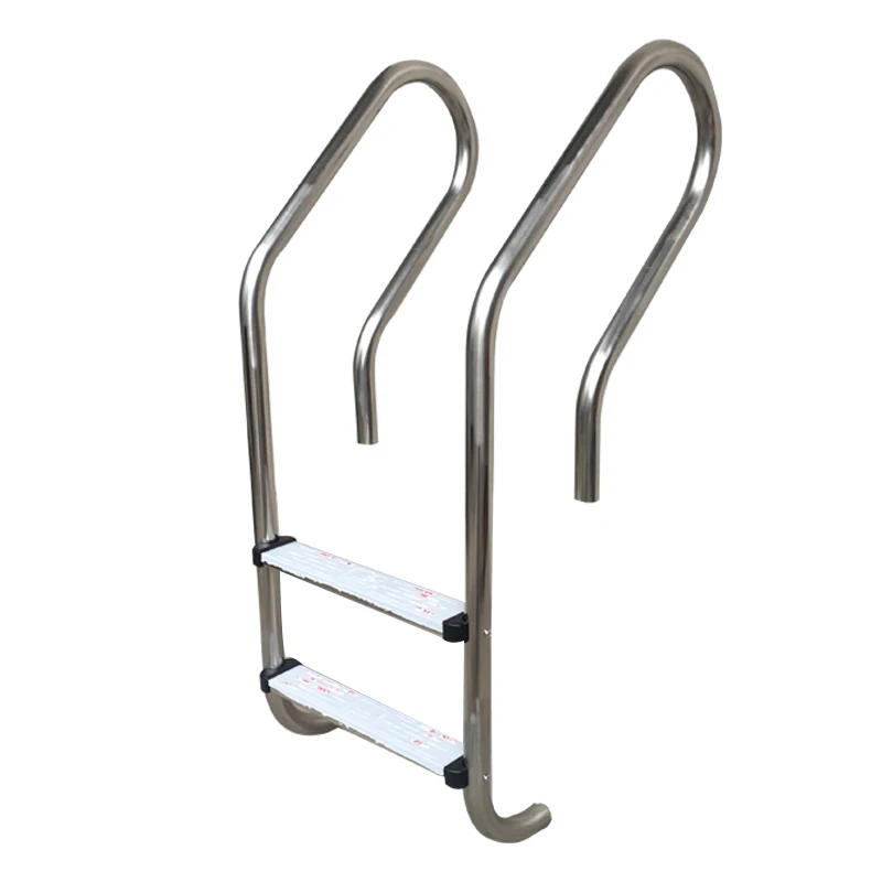 سلم حمام سباحة من الفولاذ المقاوم للصدأ الفاخر لعام 2026 مع ملحق درابزين لحمامات السباحة الخارجية #3