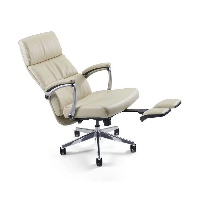Lunch Break Chair with Pedals Executive Leather Classroom Chair Fashion Boss Comfortable Ergonomic Computer Chair