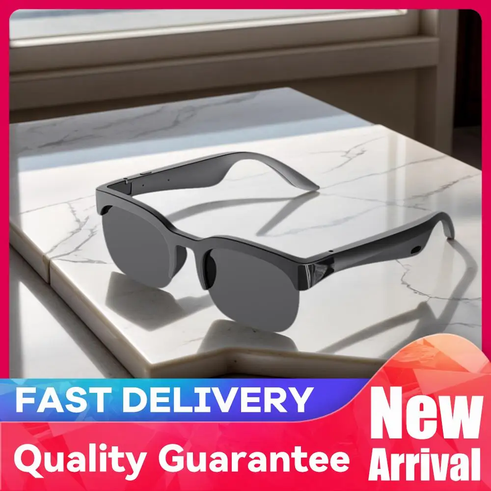 Smart Glasses with AI Translator Hands-Free Music & Calls BT Sunglasses UV Protection Outdoor Sports Headphones for Men & Women