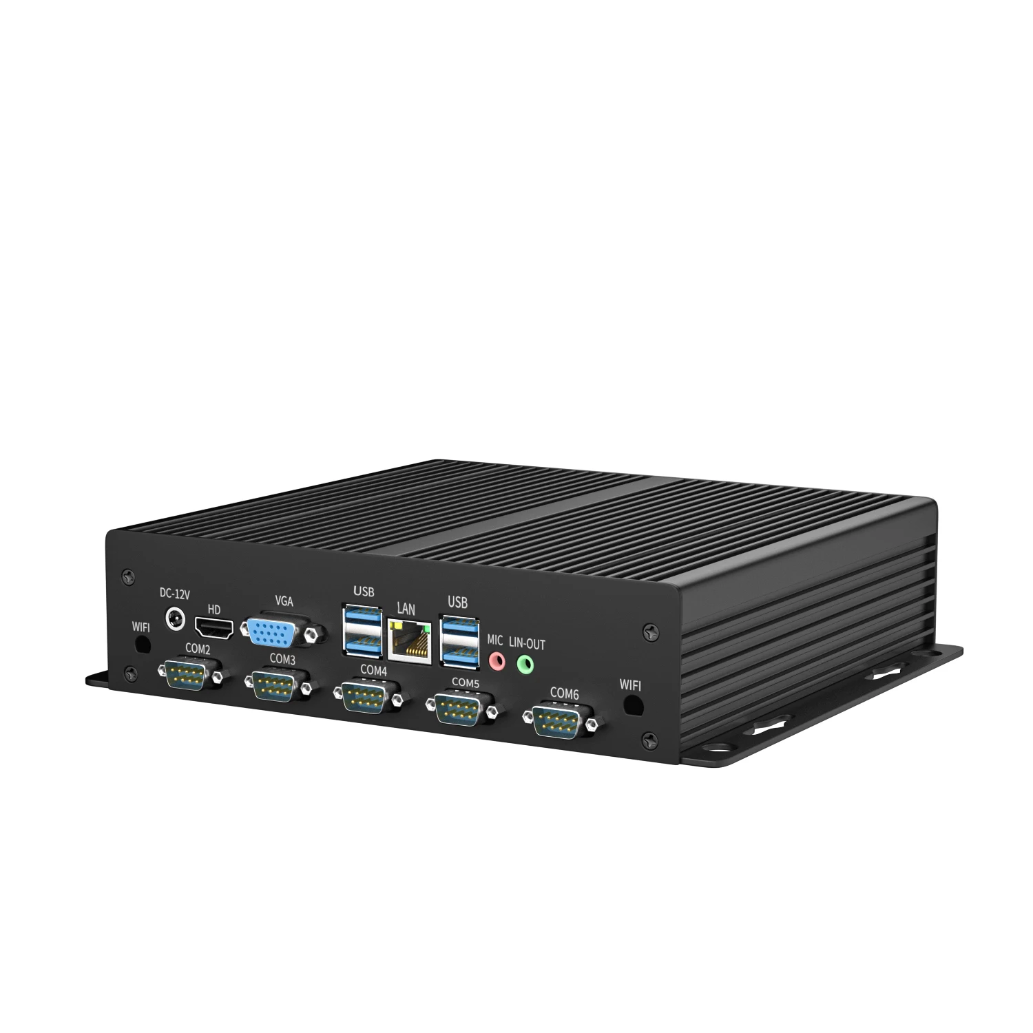 IKuaiOS-G26 Fanless IPC N100 CPU, 2.5G Ethernet, 6 COM, RS232, RS485, para automação, IoT Machine Vision, Win11, Ubuntu, 1264-TI4