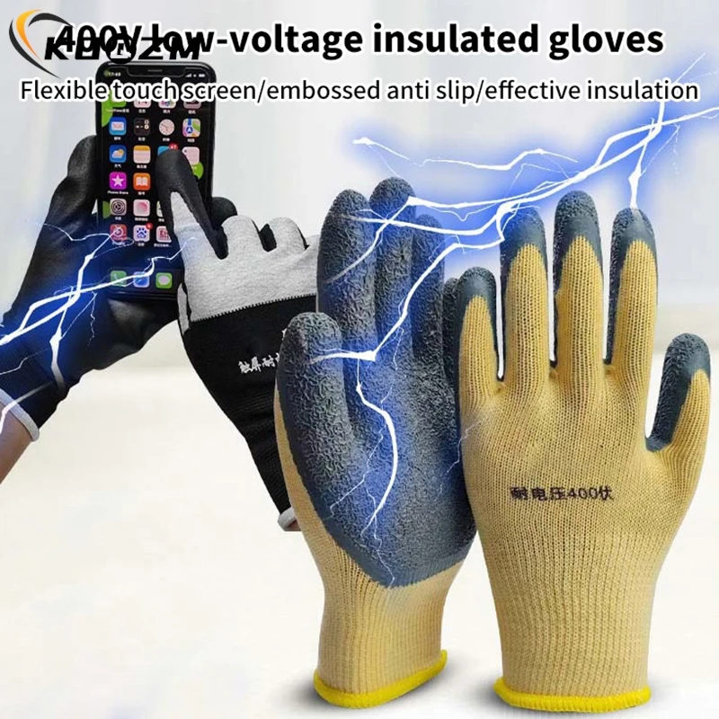 1Pair Electrician Work Gloves Protective 220/400/500V Insulating Glove Anti-electricity Low Voltage Security Protection Glove