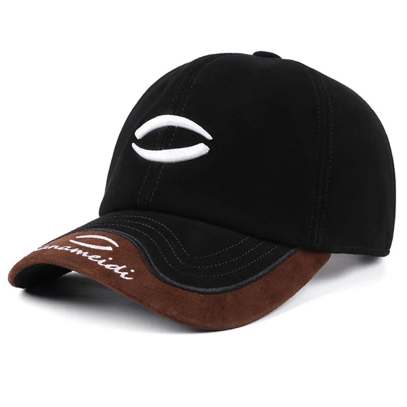 

Новые осенне-зимние теплые бейсболки из овчины и замши для мужчин и женщин, индивидуальная кепка из натуральной кожи с вышивкой, вечерние шапки