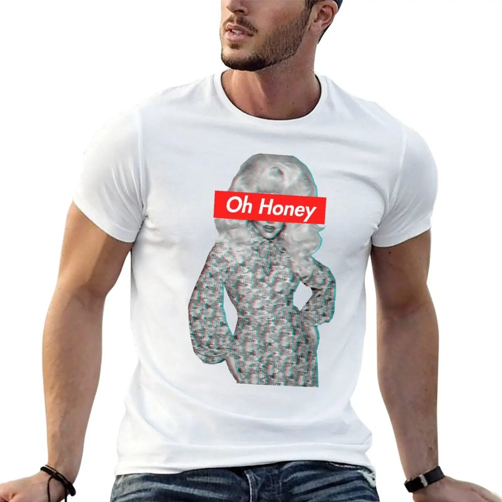 Oh, querido! - A impressão original de Tracy Martel! Camisetas para homem, pacote de camisetas de algodão vintage com estampa gráfica