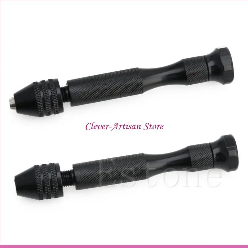

E06B 0.3-3.2mm Mini Manual Aluminum Hand Drill Chuck Twsit Micro Drill Bit Tool