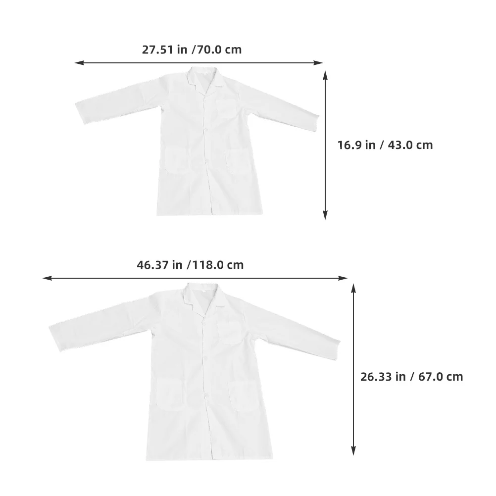 2 Stücke Kinder Labor Bequeme Atmungsaktive Kleinkind Wissenschaftler Kostüm Waschbar Rollenspiel Cosplay Kleidung Größe