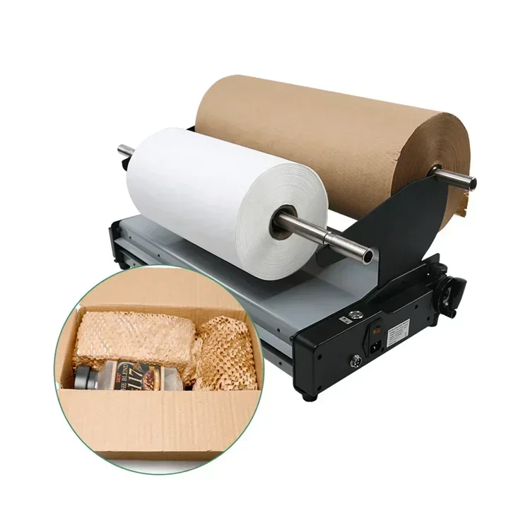 

Fast Delivery Electric Automatic Making Buffer Filling Wrapping Cushion Kraft Paper Packaging Honeycomb Paper Dispenser Machine