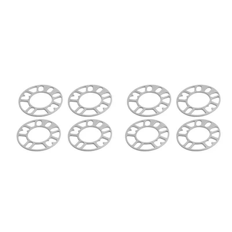 8Pcs Aluminum Wheel Spacers Shims Plate Auto Wheel Spacers 5Mm Stud For 4X100 4X114.3 5X100 5X108 5X114.3 5X120