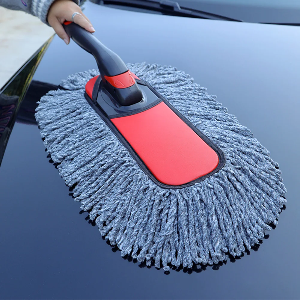 Car Duster Exterior with Extendable Handle Car Cleaning Tool Dust Remover Soft Non-Scratch Cleaning Brush For Car Home Dusting