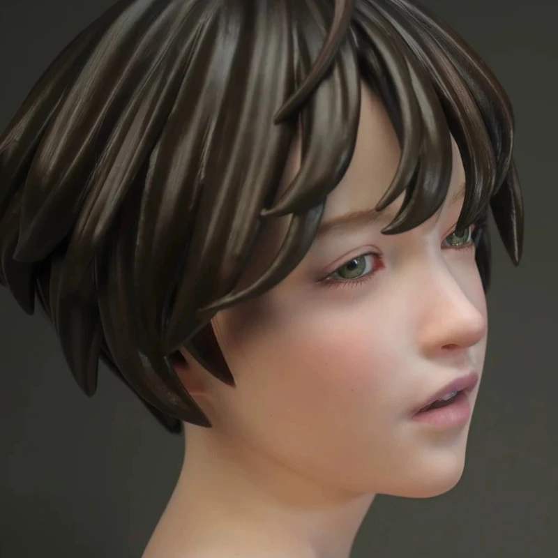 1/6 schaal 150 mm hoge gegoten hars buste model kit mooi Aziatisch meisje realistisch standbeeld met basis ongemonteerd en ongeverfd