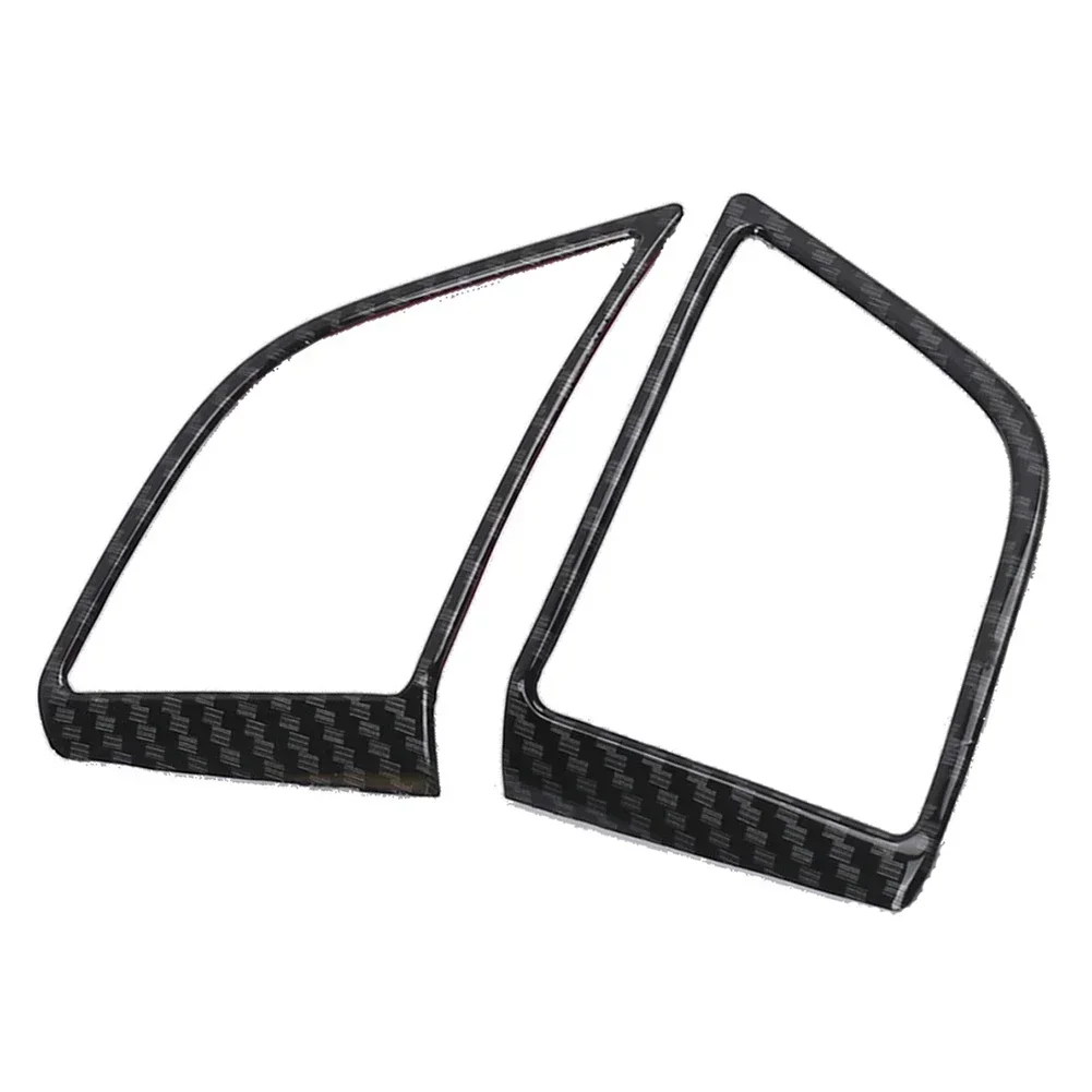 2x غطاء عجلة القيادة لشركة هيونداي ل توكسون 2015-20 ألياف الكربون الفضة عجلة القيادة غطاء أزرار المضادة للخدش ملصق