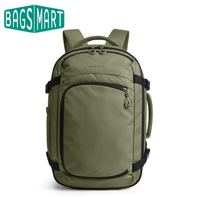 BAGSAMRT 17.3 Inch Laptop Backpack for Men Women 17-In Carry on Backpack Personal Item Bag with Wet Pocket Large Side Pocket