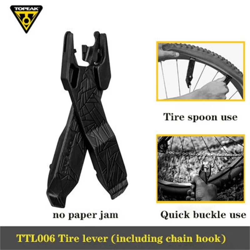 Topeak Bike Tire Lever Composites Lightweight Multifunctional Chain Pliers Tire Levers Chain Hook Bicycle Pry Bar Tyre Crowbar