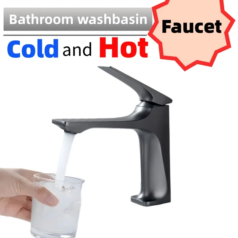 

Hot Cold Water Basin Faucet for Washroom Sink, Bathroom Vanity Mixer Tap, Face Washing Basin Tap for Home Use
