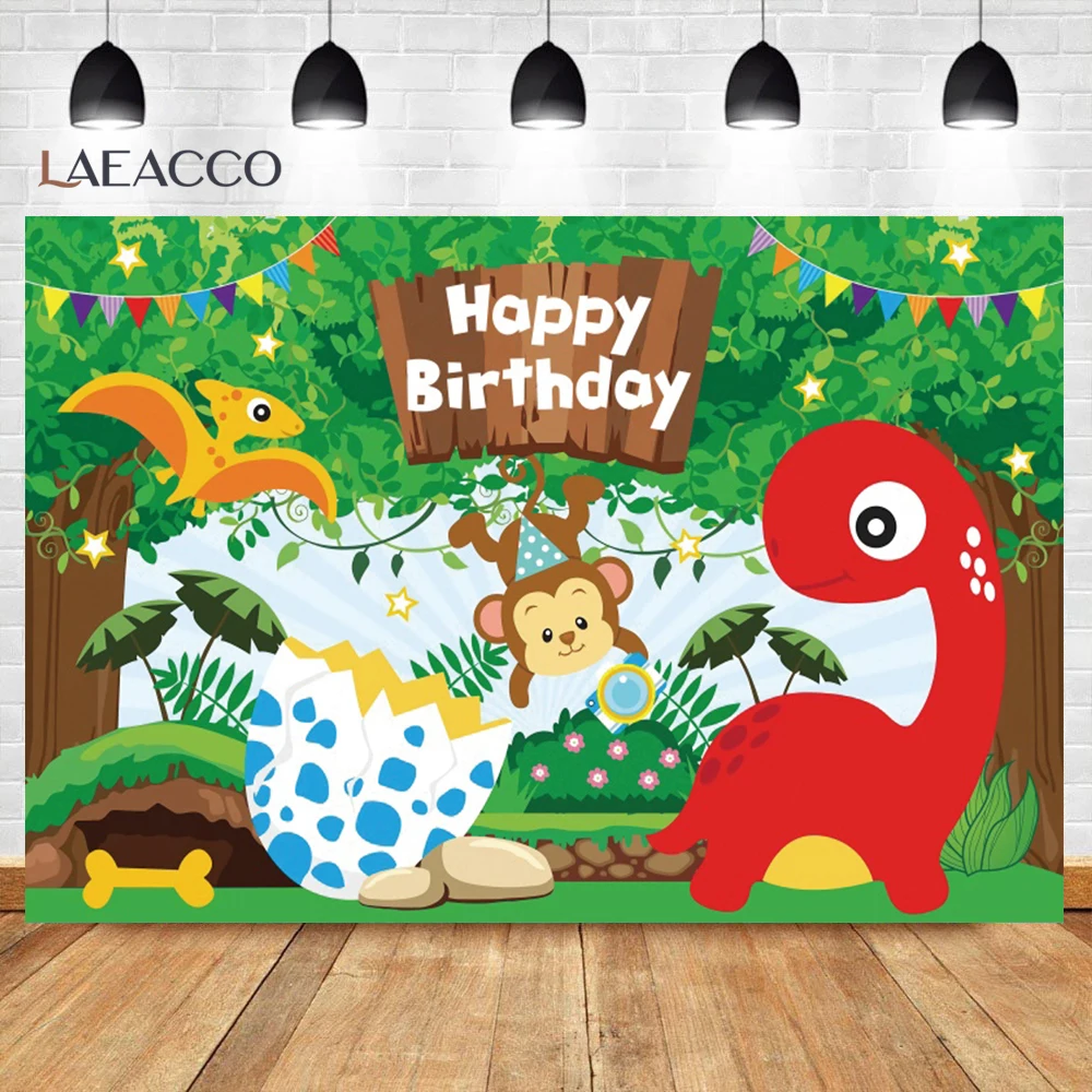 Tropical Jungle Party Forest  Animals Dinosaur Safari Photography Background Birthday Baby Shower Newborn Backdrops Photophone