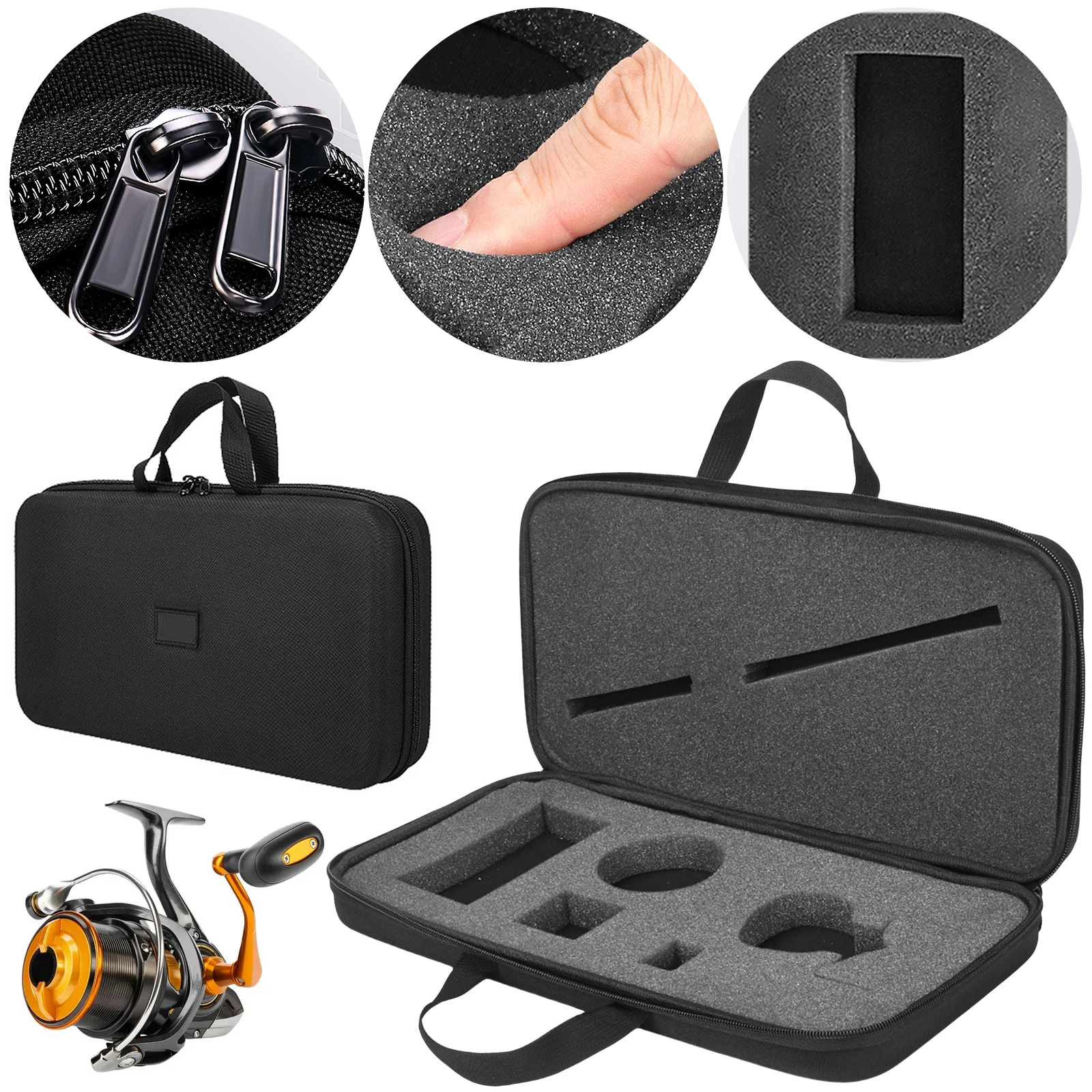 

Reel Lure Gear Carrying Case Handbag Fishing Rod Reel Case Bag Fishing Tackle Tool Storage Bag Fishing Accessories
