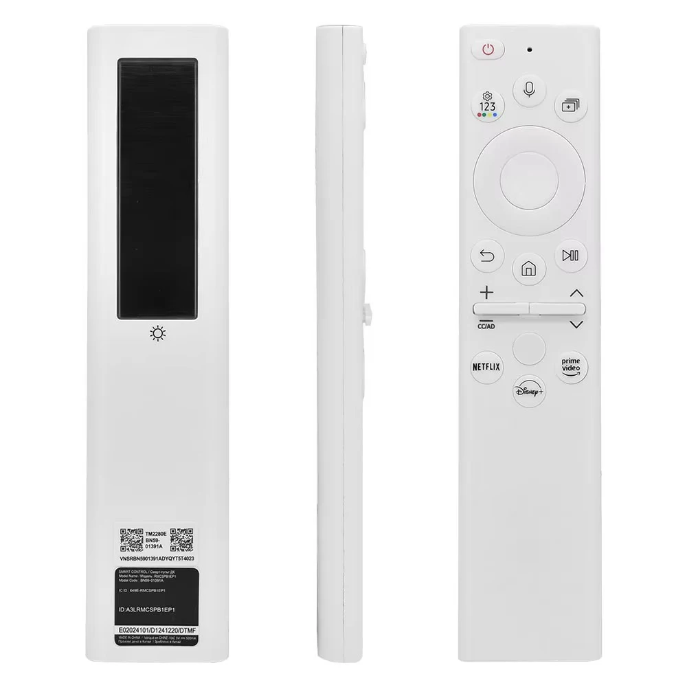 

New BN59-01391A Voice Rechargeable Solar Cell Remote Control TM2280E RMCSPB1EP1 Fit For Samsung 2021-2022 QLED TV Q70T Q80T Q90T