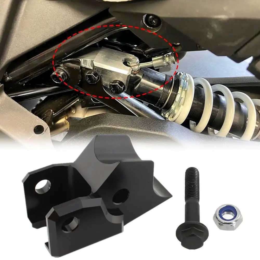 

Motorcycle Rear Mudguard Shock Lift Kit Adapter Aluminum Billet Black Silver For Can-Am 600‑900 All Models For RALLY Models 2021