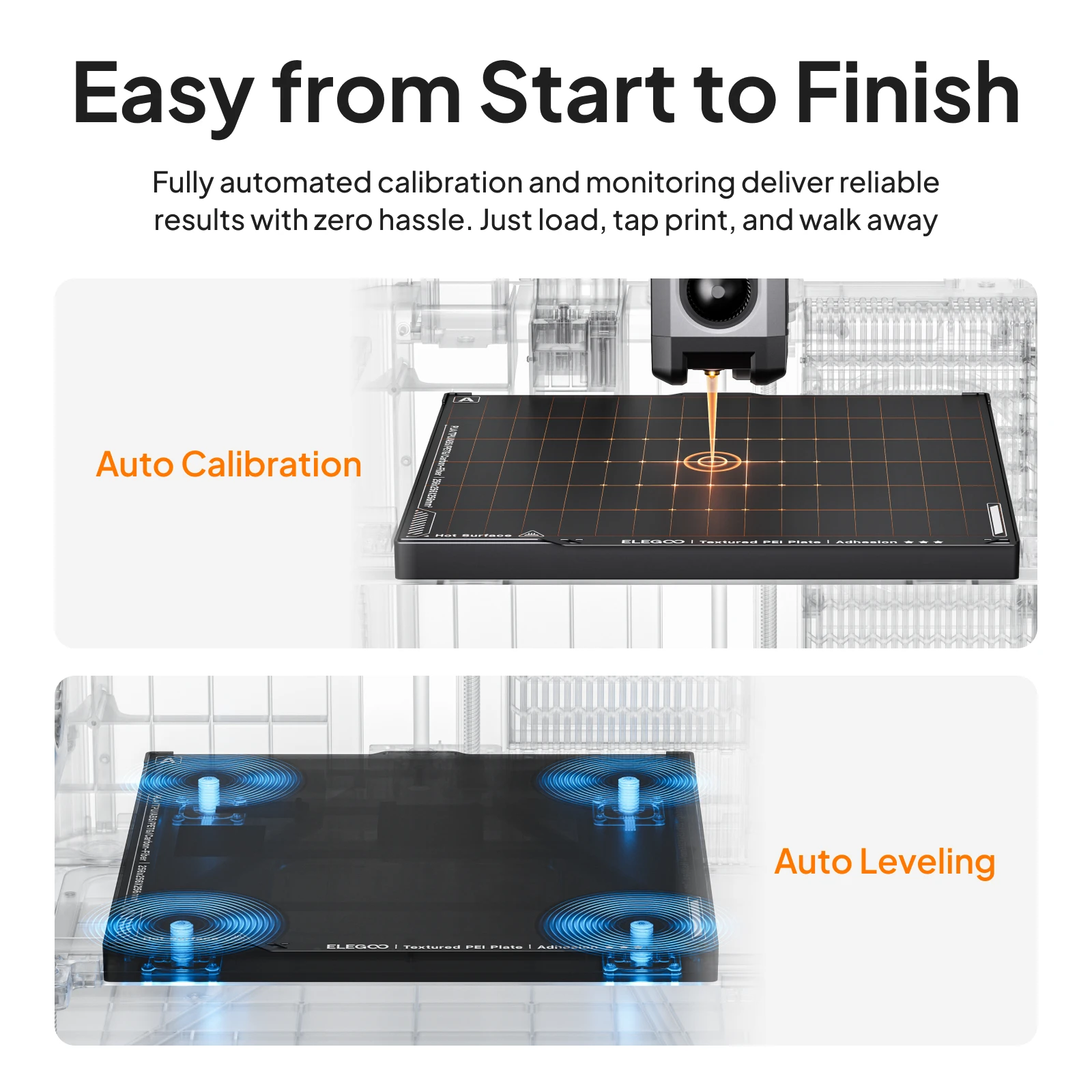 ELEGOO Centauri Carbon 2 Combo 3D Printer FDM 4-Color Printing Speed 500mm/s² with CANVAS  Low Noise Nozzle 350℃ 256x256x256mm view 5