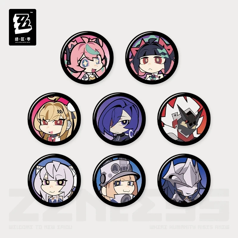 Official ZenlessZoneZero “Harmony” Series Gaming Merchandise: Agent Avatar Mini Pin Blind Box, Series 7, Brooch, Gift