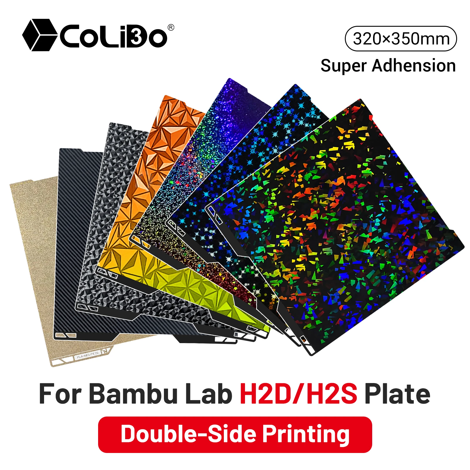 

Для BambuLab H2D 3d принтер встроенная пластина двусторонняя печать 350x320 мм лист пружинной стали для bambulab h2d 3D принтер с подогревом